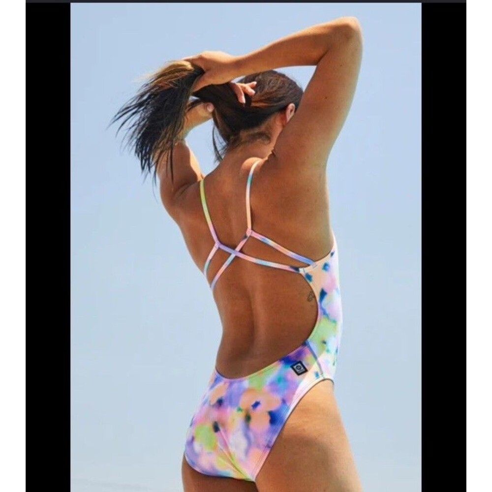 Jolyn Train Michele Tie Brightlight Tie Dye Swim Suit One Piece 30 New 6/8